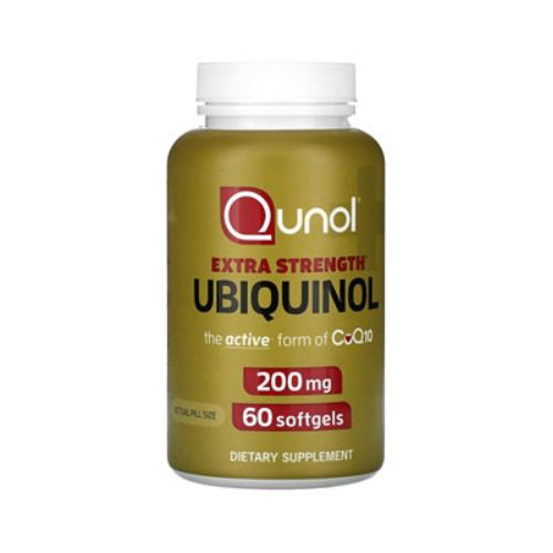 Qunol Extra Strength Ubiquinol 200 mg The Active Form of CoQ 10 60 Soft Gels