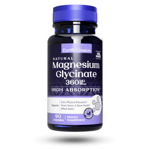 Earth's Creation Natural Magnesium Glycinate 90 Capsules