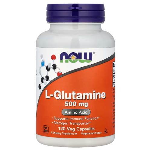 Now L-Glutamine 500 mg 120 Veg Capsules