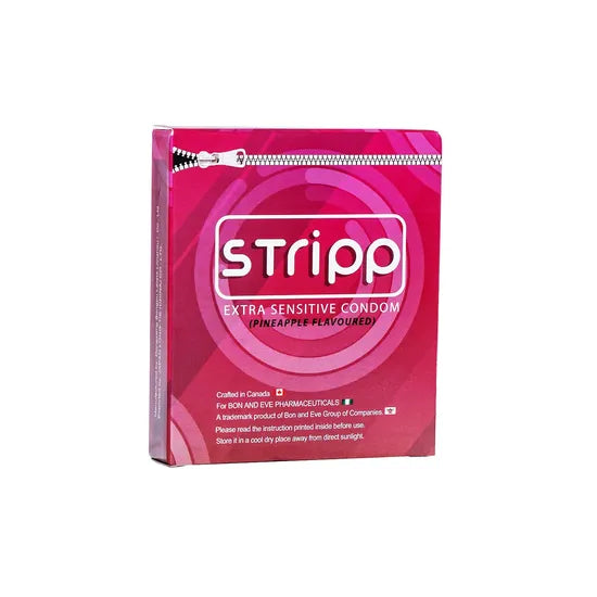 Stripp Extra Sensitive Pineapple Flavoured 3 Condoms