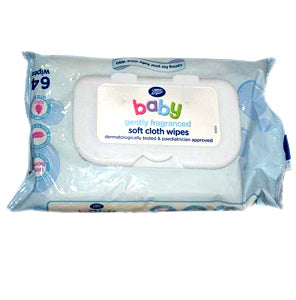 Boots Baby Soft Cloth Wipes Gently Fragranced x64