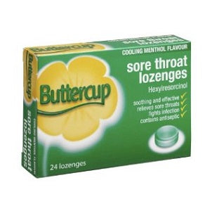 Buttercup Sore Throat Lozenges Original x24