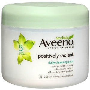 Aveeno Positively Radiant Cleansing Pads x28