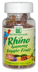 Nutrition Now Rhino Gummy Veggie Fruit x60