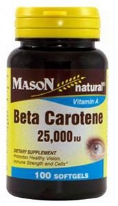 Mason Beta Carotene 25000 IU 100 Soft Gels