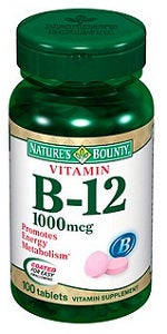 Nature's Bounty Vitamin B12 1000 mcg 100 Tablets