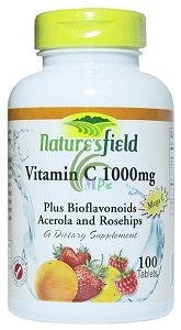 Nature's Field Vitamin C 1000 mg 100 Tablets