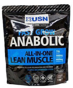 USN Fast Grow Anabolic All-In-One Lean Muscle Chocolate Flavour 1 kg