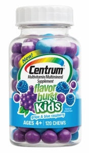 Centrum Flavour Burst Kids Grape & Blue Raspberry 120 Tablets