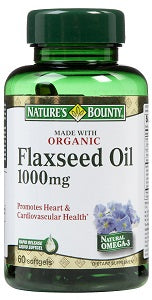 Nature's Bounty Flaxseed 1000 mg 60 Soft Gels