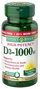 Nature's Bounty D3 1000 IU 120 Soft Gels