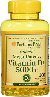 Puritan's Pride Vitamin D3 5000 IU 100 Soft Gels