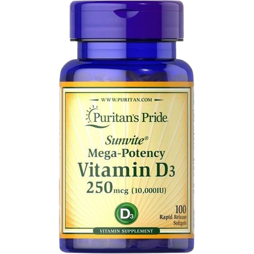 Puritan's Pride Vitamin D3 1000 IU 100 Soft Gels