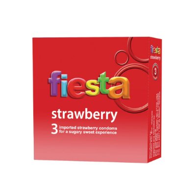 Fiesta Strawberry 3 Condoms