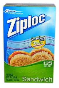 Ziploc Sandwich Bags x125