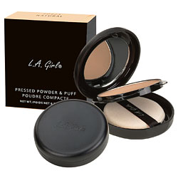 L.A. Colors Girls Pressed Powder & Puff Espresso