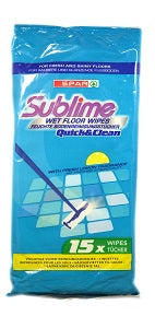 Spar Sublime Wet Floor Wipes Quick & Clean x15