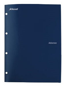 Rexel Folder Advance 4 Pocket Custom - Navy Blue