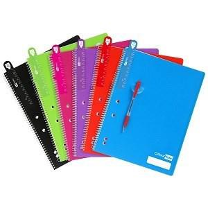 Rexel ColourHide Lecture Book Feint Perforated A4 - Black