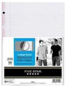 Five Star College Ruled Reinforced Filler Paper 100 Sheets