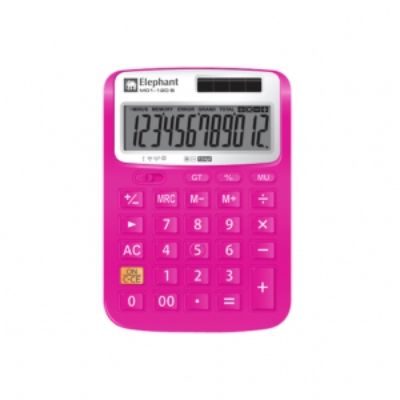 Elephant Illumix Calculator Desktop M01-12D P - Pink