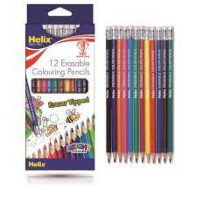 Helix Erasable Colour Pencil x 12