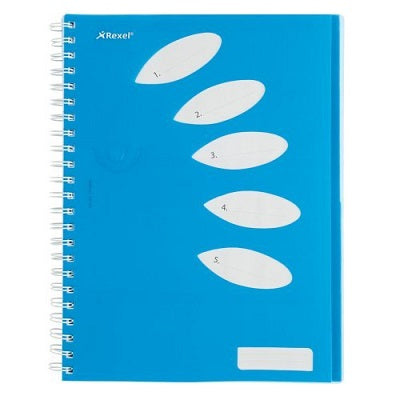 Rexel Joy Notebook 5 Subject 250 Pages - Blue