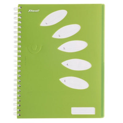 Rexel Joy Notebook 5 Subject 250 Pages - Lime