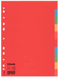 Esselte Divider Card Eco A4 10 Tabs