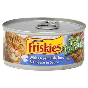 Friskies Tasty Treasures In Sauce Ocean Whitefish, Tuna & Cheese 156 g