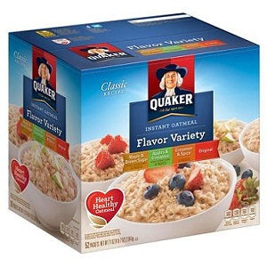 Quaker Instant Oatmeal Flavour Variety 52 Sachets