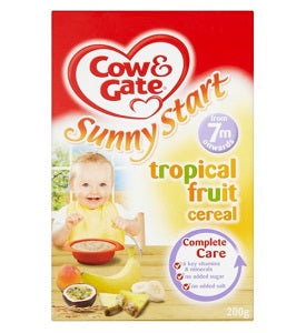Cow & Gate Sunny Start Tropical Fruit Cereal 7 Months+ 200 g