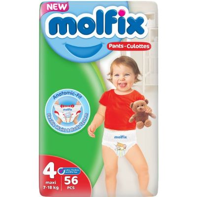 Molfix Baby Pants Size 4 Maxi 7-18 kg x56