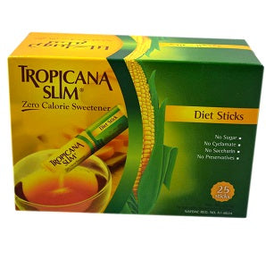 Tropicana Slim Zero-Calorie Sweetener Diet Sticks 25 Sachets