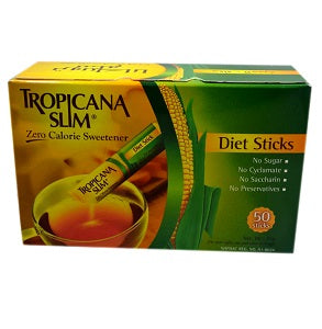Tropicana Slim Zero-Calorie Sweetener Diet Sticks 50 Sachets
