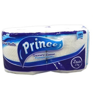 Banrut Rolls Prince Luxury Toilet Tissue 2 Ply 2 Rolls x6