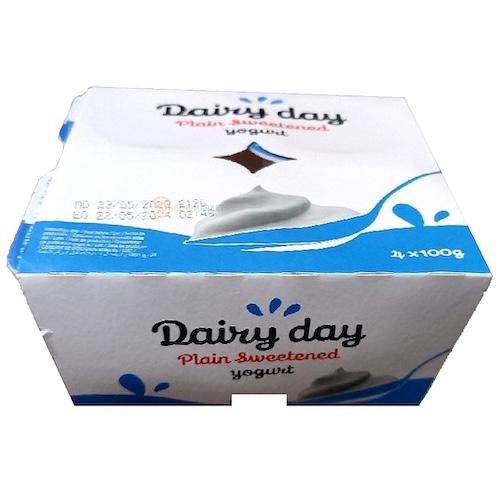 Dairy Day UHT Yoghurt Plain Sweetened 100 g x4