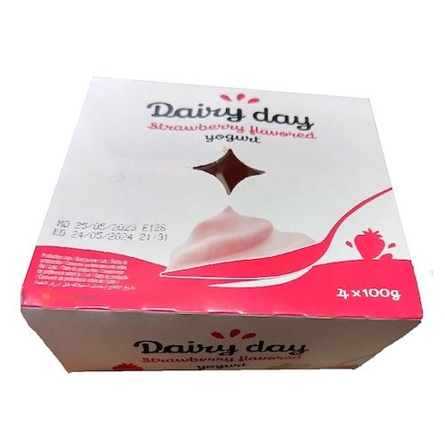 Dairy Day UHT Yoghurt Strawberry 100 g x4
