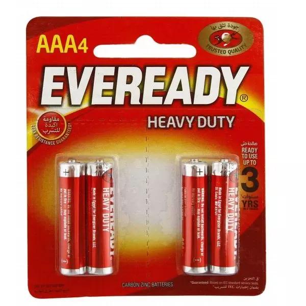 Eveready Heavy Duty AAA R03 Battery 1.5 V No.1012 BP-4 x4