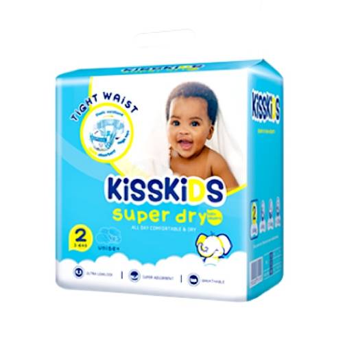 KissKids Super Dry Baby Diaper Size 2 Mini 3-8 kg x54
