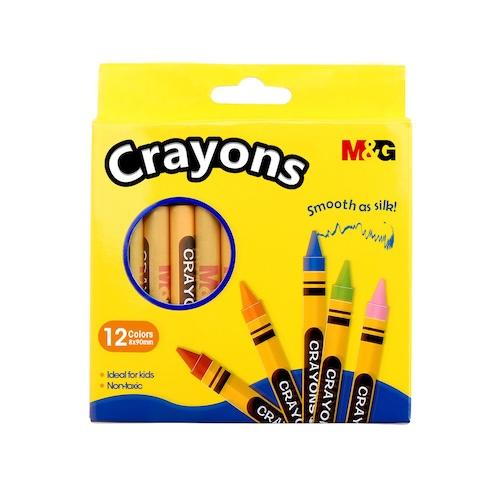 M & G Round Crayon 8 mm x 90 mm  12 Colours