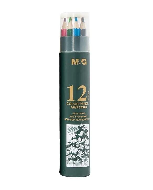 M & G Hexagon Colour Pencil Oil-Based 12 Colours