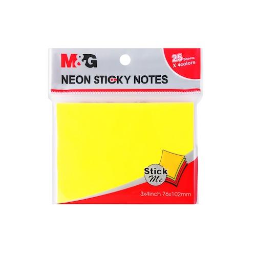 M & G Sticky Notes 25 Sheets 3 x 4 Inches (4 Colours) YS-184