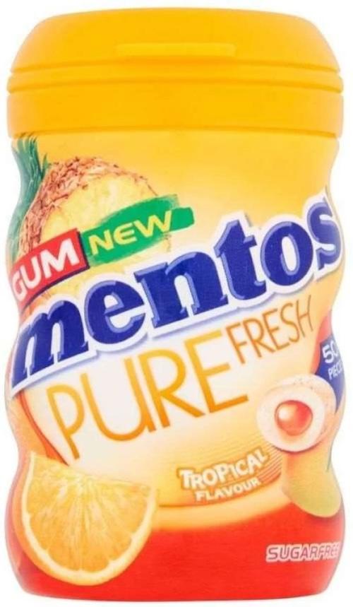 Mentos Pure Fresh Chewing Gum Tropical 87.5 g x50