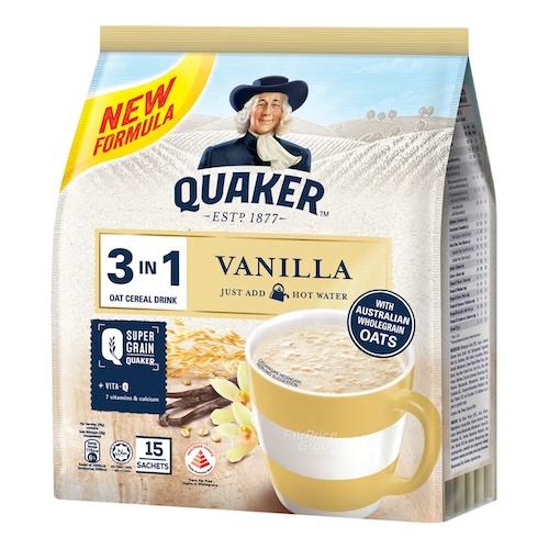 Quaker Oatmeal 3 in 1 Vanilla 300 g