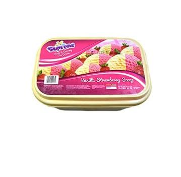 Supreme Vanilla & Strawberry Ice Cream 900 ml