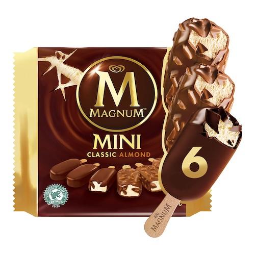 Magnum Ice Cream Mini Classic Badem Bayez (Almond) 345 ml x6