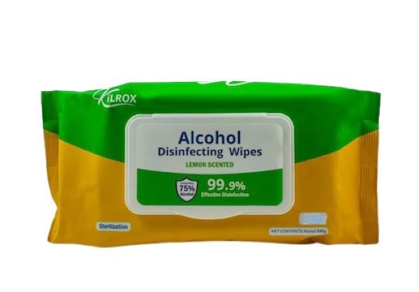 Kilrox Alcohol Disinfecting Wipes Lemon Scented x10
