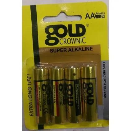 Gold Crownic Super Alkaline Battery AA x4