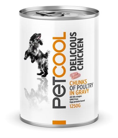 Petcool Delicious Chicken Chunks In Gravy Dog Food 1250 g